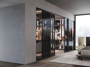 EVIDENCE - Sectional custom walk-in wardrobe with integrated lighting _ Guzzini & Fontana